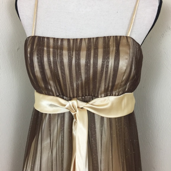 EUC 🔆Eureka 🔆Sparkling Dress. Brown/Gold. Sz L. - Picture 3 of 6